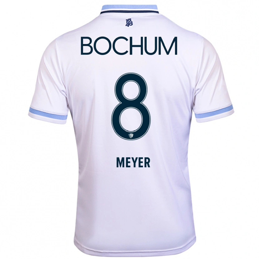 Danxen Damen Tom Meyer #8 Weiß Himmelblau Auswärtstrikot Trikot 2025/26 T-Shirt Österreich