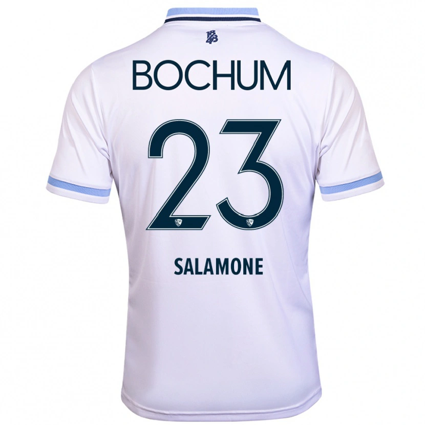Danxen Damen Elia-Giona Salamone #23 Weiß Himmelblau Auswärtstrikot Trikot 2025/26 T-Shirt Österreich