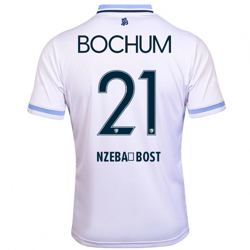 Danxen Damen Jan Nzeba-Bost #21 Weiß Himmelblau Auswärtstrikot Trikot 2025/26 T-Shirt Österreich
