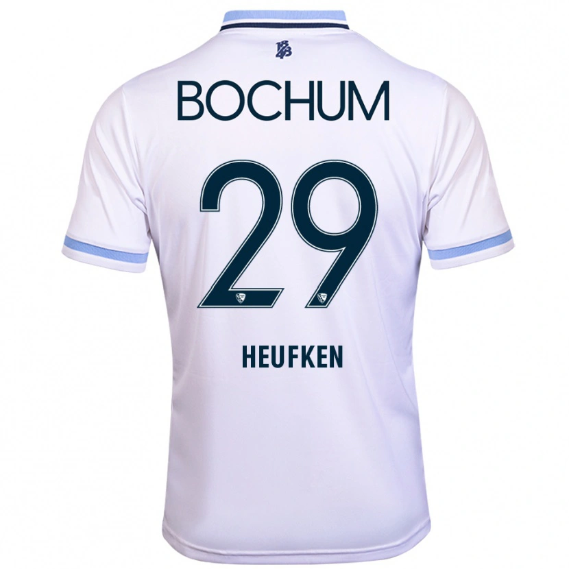 Danxen Damen Jeremias Heufken #29 Weiß Himmelblau Auswärtstrikot Trikot 2025/26 T-Shirt Österreich