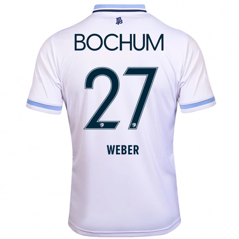 Danxen Damen Samuel Weber #27 Weiß Himmelblau Auswärtstrikot Trikot 2025/26 T-Shirt Österreich