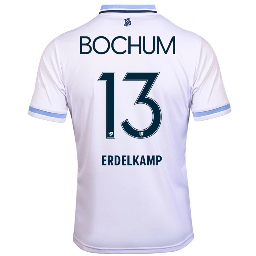 Danxen Damen Luca Erdelkamp #13 Weiß Himmelblau Auswärtstrikot Trikot 2025/26 T-Shirt Österreich