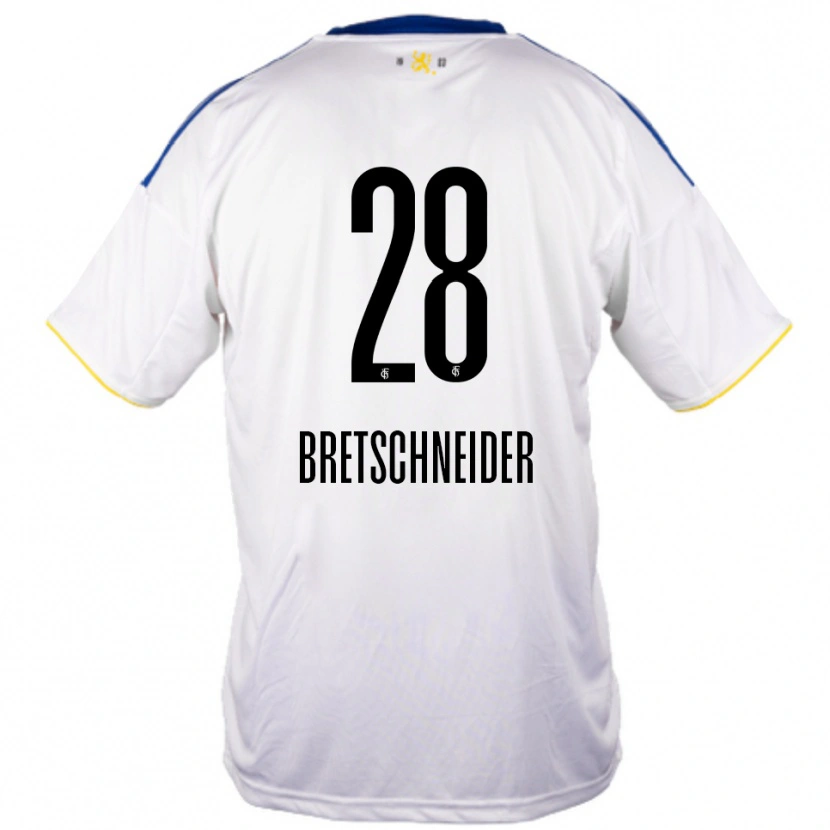 Danxen Damen Niko Bretschneider #28 Weiß Blau Gelb Auswärtstrikot Trikot 2025/26 T-Shirt Österreich
