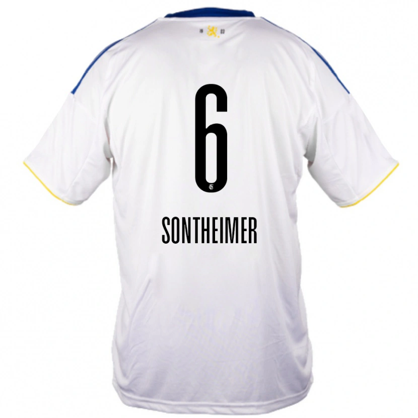 Danxen Damen Patrick Sontheimer #6 Weiß Blau Gelb Auswärtstrikot Trikot 2025/26 T-Shirt Österreich