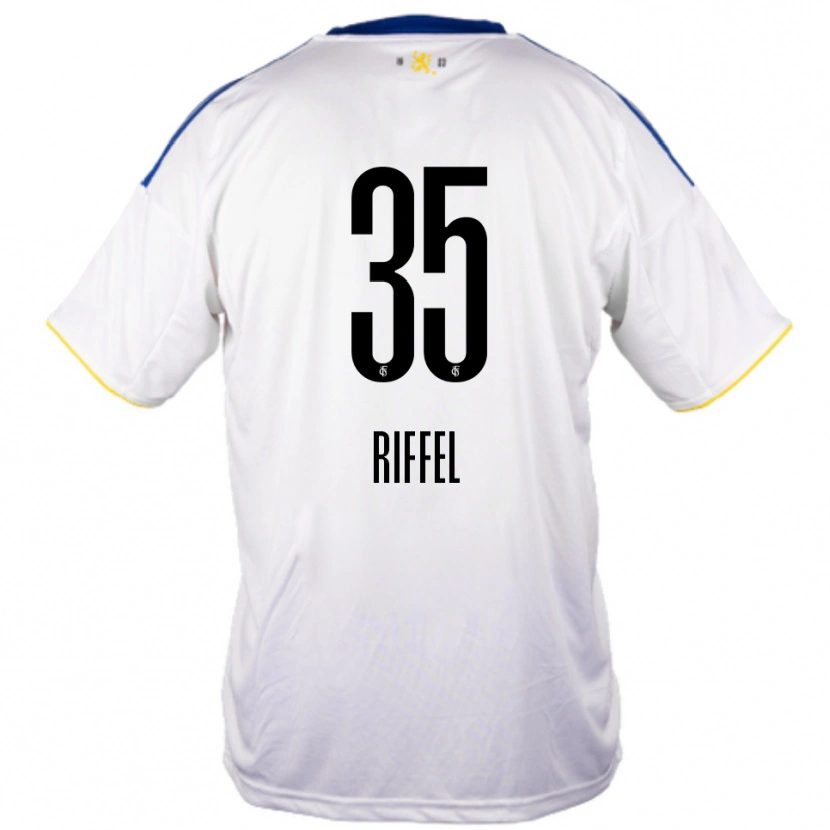 Danxen Damen Kim Riffel #35 Weiß Blau Gelb Auswärtstrikot Trikot 2025/26 T-Shirt Österreich