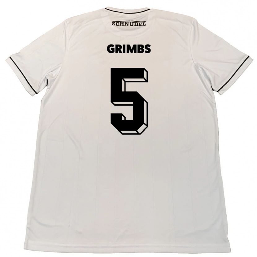 Danxen Damen Nico Grimbs #5 Weiß Schwarz Auswärtstrikot Trikot 2025/26 T-Shirt Österreich
