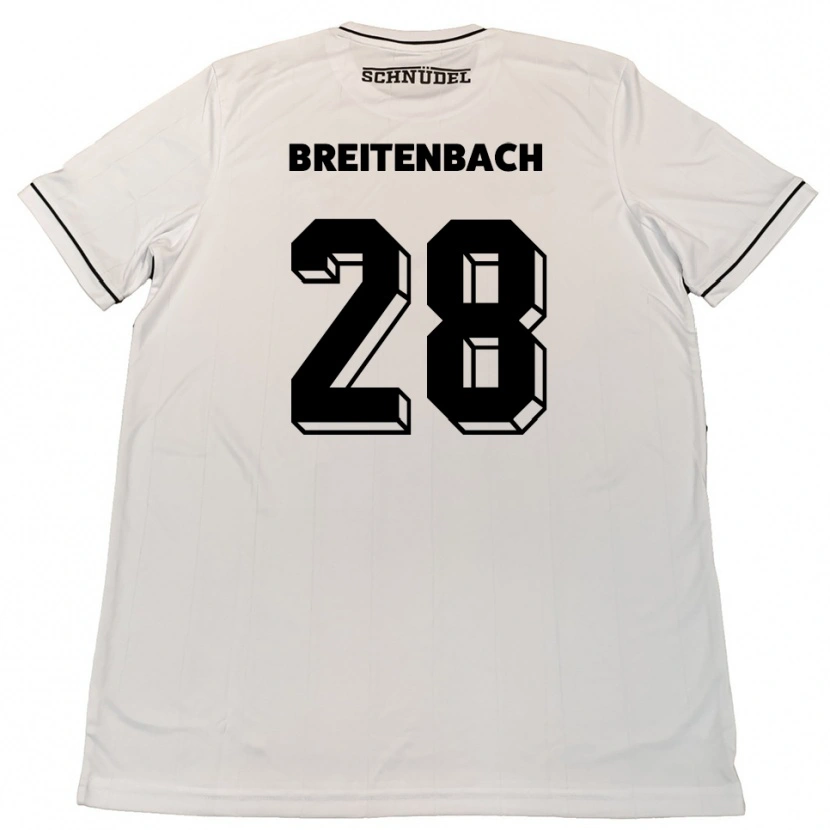Danxen Damen Fabio Breitenbach #28 Weiß Schwarz Auswärtstrikot Trikot 2025/26 T-Shirt Österreich