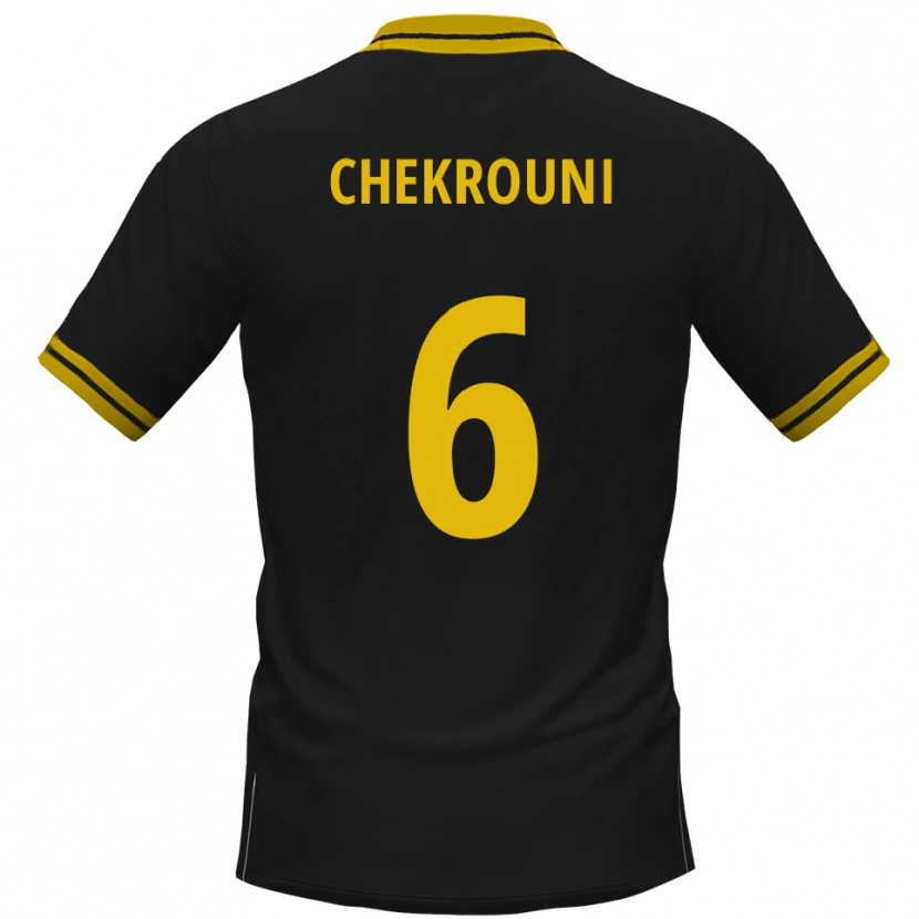 Danxen Damen Salim Chekrouni #6 Schwarz Gelb Auswärtstrikot Trikot 2025/26 T-Shirt Österreich