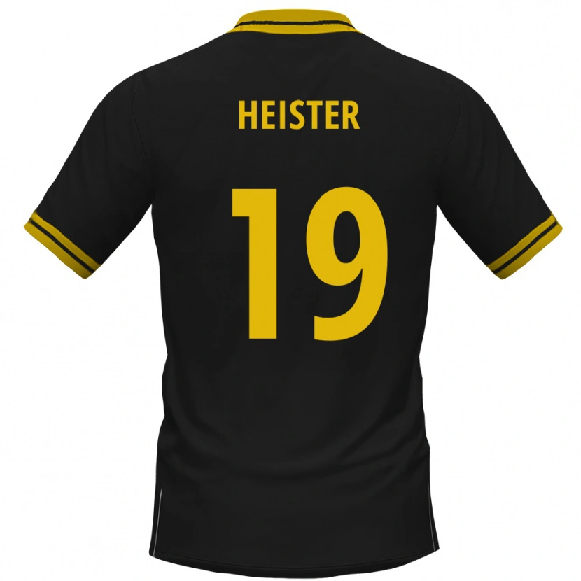 Danxen Damen Florian Heister #19 Schwarz Gelb Auswärtstrikot Trikot 2025/26 T-Shirt Österreich