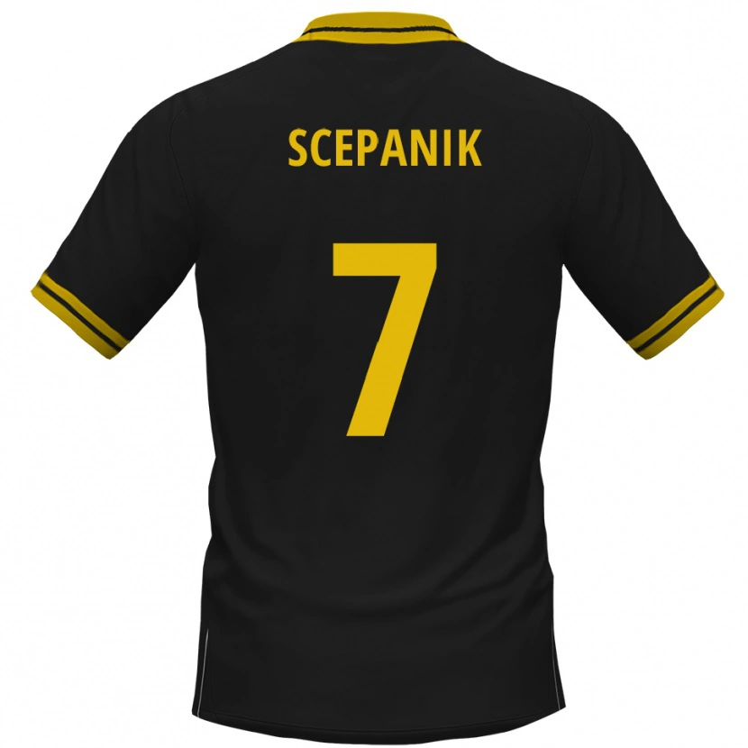 Danxen Damen Lukas Scepanik #7 Schwarz Gelb Auswärtstrikot Trikot 2025/26 T-Shirt Österreich