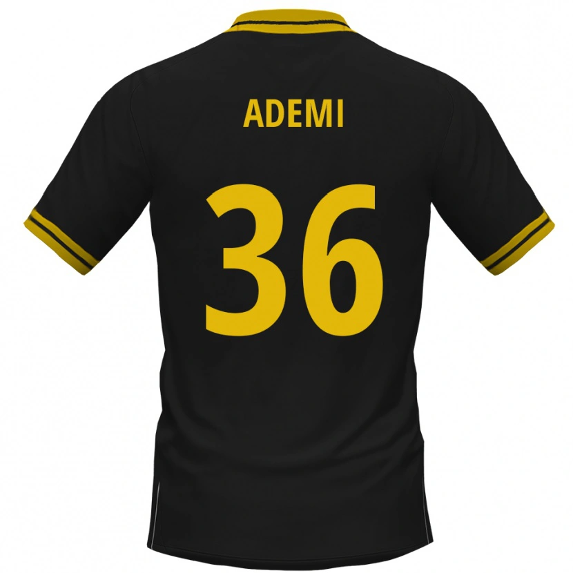Danxen Damen Faton Ademi #36 Schwarz Gelb Auswärtstrikot Trikot 2025/26 T-Shirt Österreich