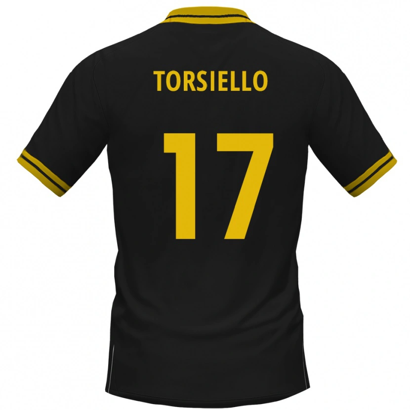 Danxen Damen Fabio Torsiello #17 Schwarz Gelb Auswärtstrikot Trikot 2025/26 T-Shirt Österreich