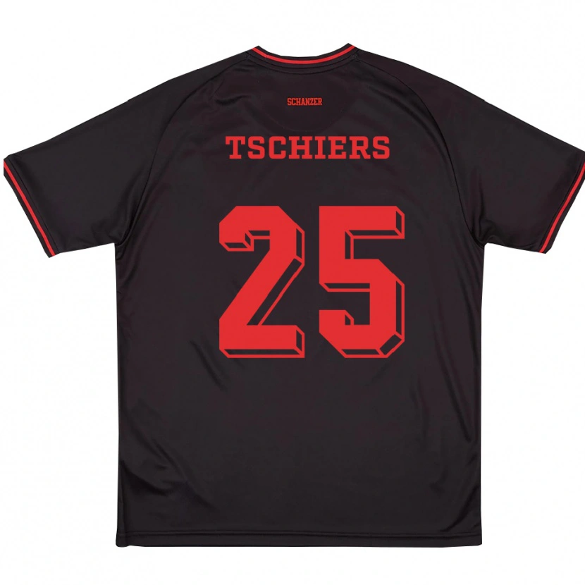 Danxen Damen Sarah Tschiers #25 Schwarz Rot Weiß Auswärtstrikot Trikot 2025/26 T-Shirt Österreich