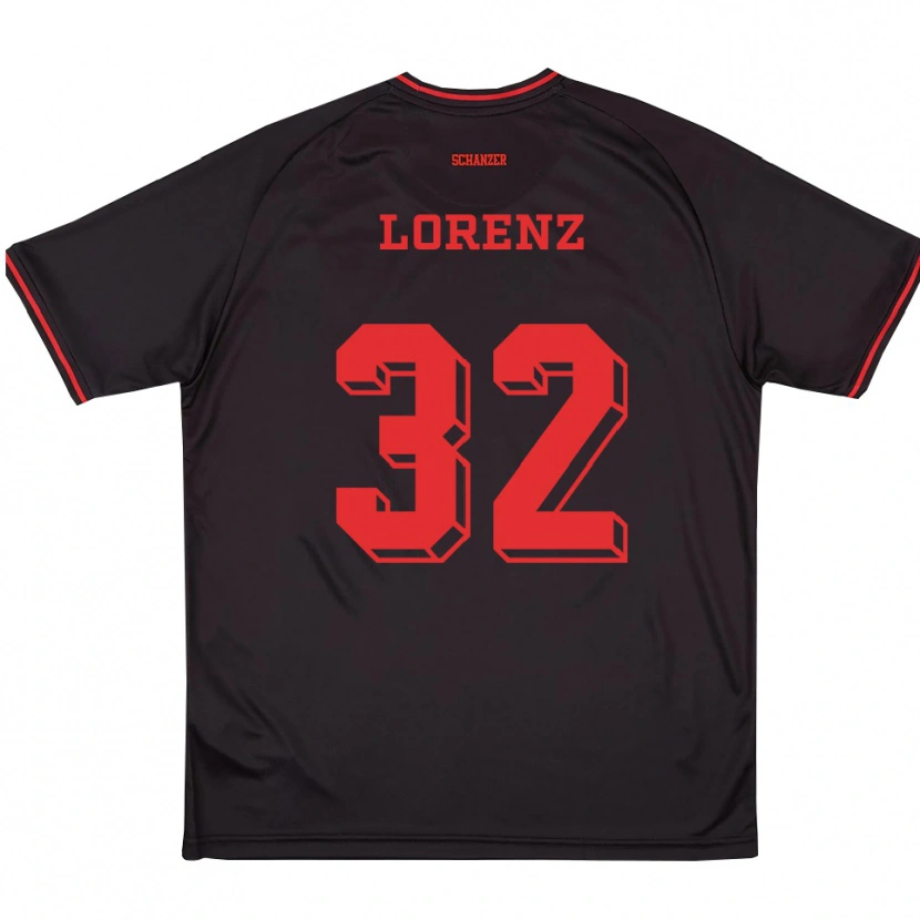 Danxen Damen Simon Lorenz #32 Schwarz Rot Weiß Auswärtstrikot Trikot 2025/26 T-Shirt Österreich