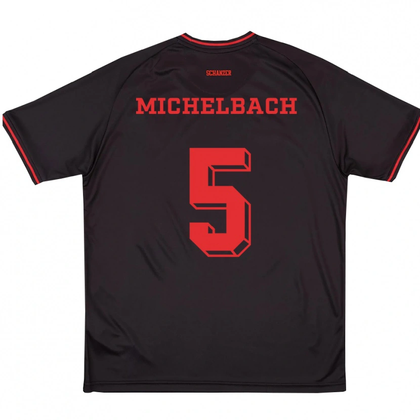 Danxen Damen Kilian Michelbach #5 Schwarz Rot Weiß Auswärtstrikot Trikot 2025/26 T-Shirt Österreich