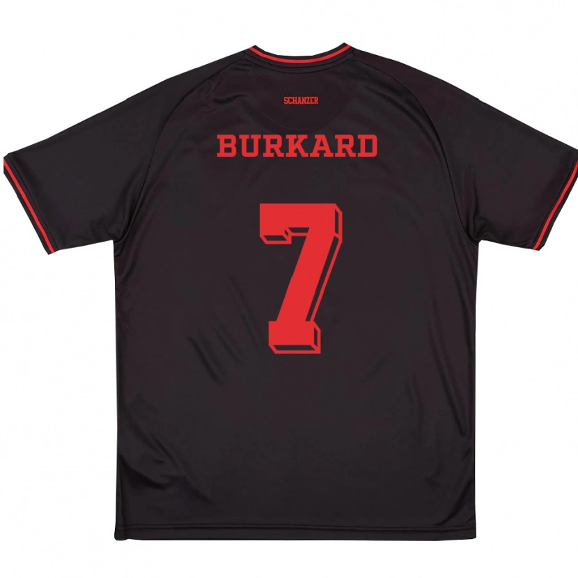 Danxen Damen Nadja Burkard #7 Schwarz Rot Weiß Auswärtstrikot Trikot 2025/26 T-Shirt Österreich