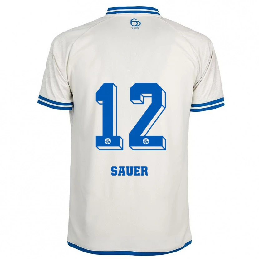 Danxen Damen John-Lukas Sauer #12 Weiß Blau Auswärtstrikot Trikot 2025/26 T-Shirt Österreich