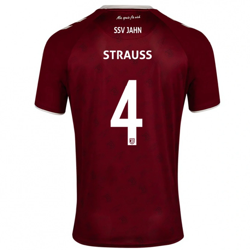 Danxen Damen Felix Strauss #4 Burgunder Weiß Auswärtstrikot Trikot 2025/26 T-Shirt Österreich