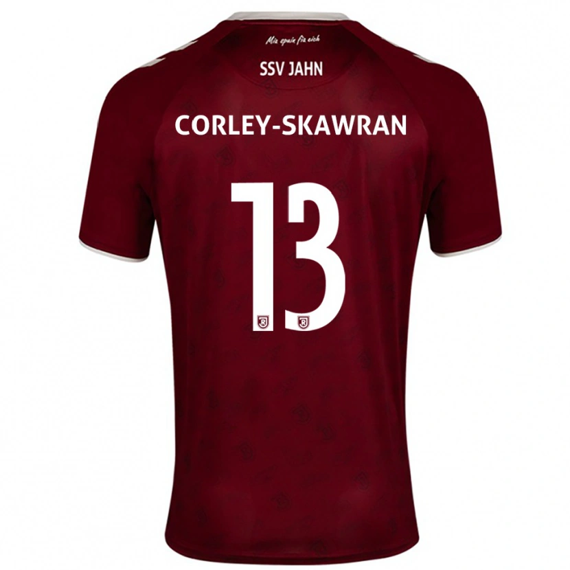 Danxen Damen Dorian Corley-Skawran #13 Burgunder Weiß Auswärtstrikot Trikot 2025/26 T-Shirt Österreich