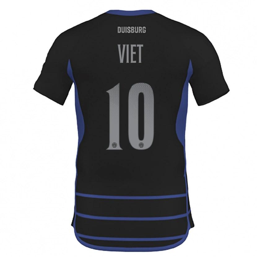 Danxen Damen Christian Viet #10 Schwarz Blau Auswärtstrikot Trikot 2025/26 T-Shirt Österreich