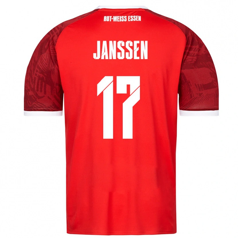 Danxen Damen Lenn Janssen #17 Rot Burgunder Weiß Auswärtstrikot Trikot 2025/26 T-Shirt Österreich