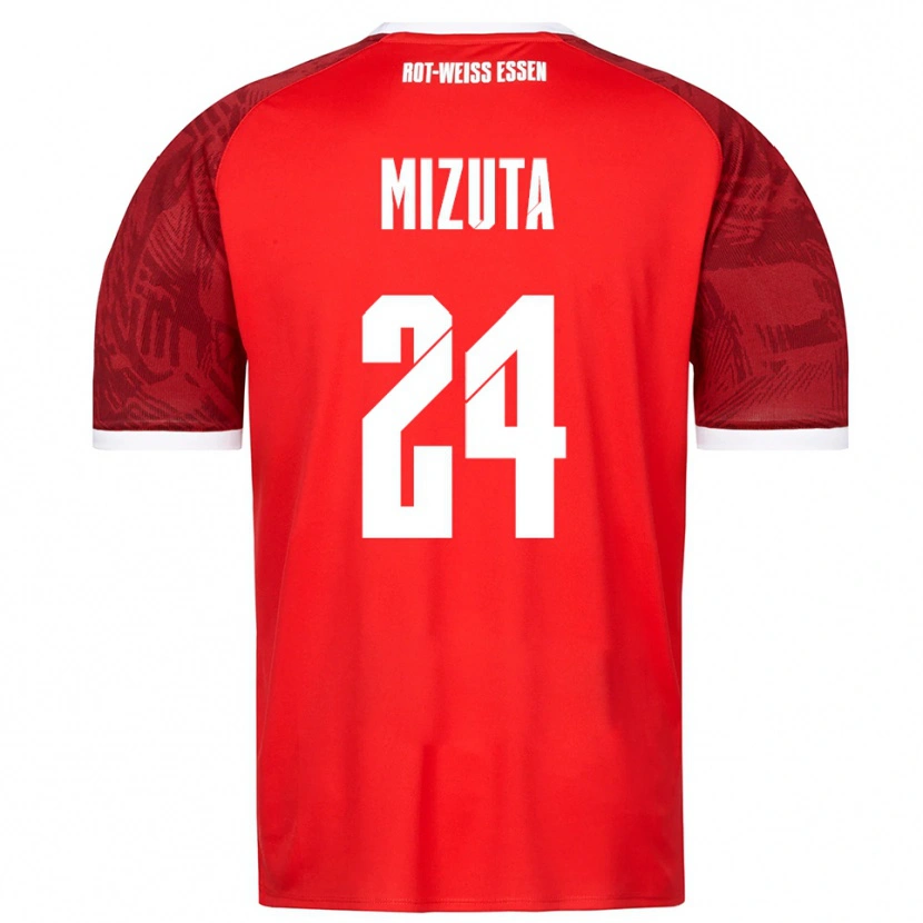 Danxen Damen Kaito Mizuta #24 Rot Burgunder Weiß Auswärtstrikot Trikot 2025/26 T-Shirt Österreich