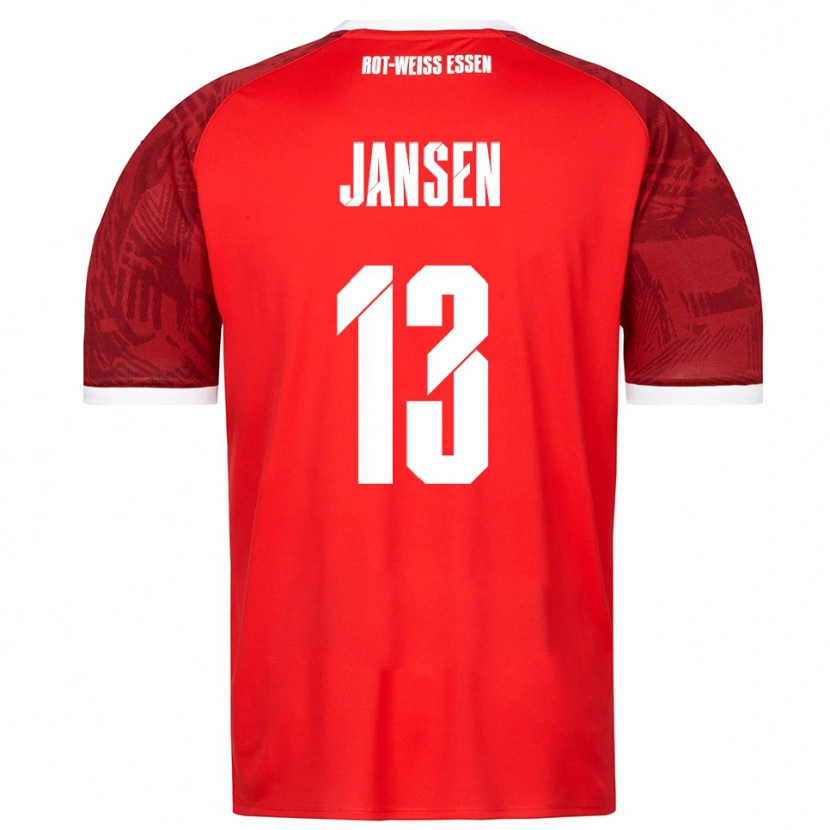 Danxen Damen Joshua Jansen #13 Rot Burgunder Weiß Auswärtstrikot Trikot 2025/26 T-Shirt Österreich