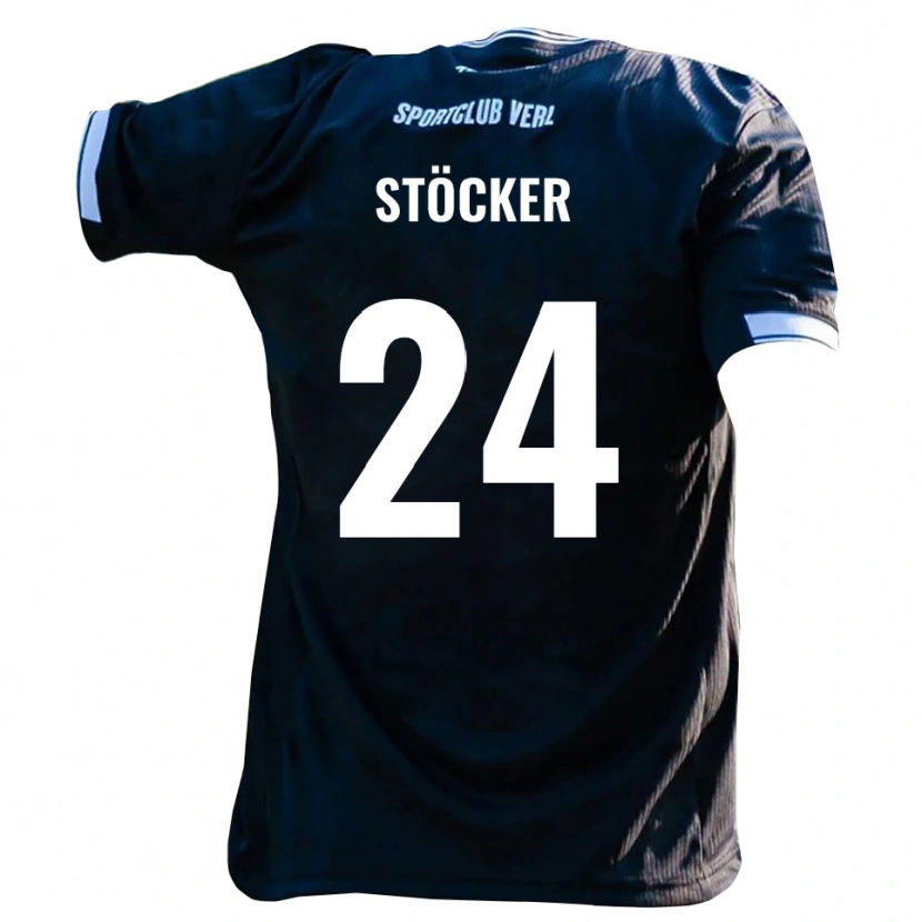 Danxen Damen Michel Stöcker #24 Schwarz Weiß Auswärtstrikot Trikot 2025/26 T-Shirt Österreich