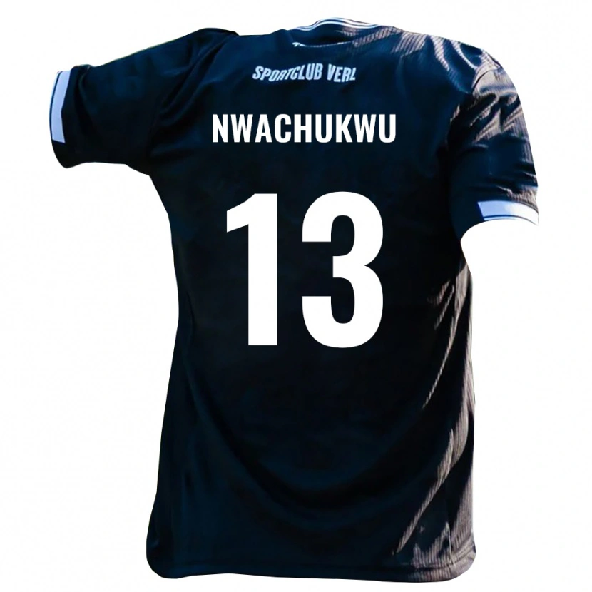 Danxen Damen Isaak Nwachukwu #13 Schwarz Weiß Auswärtstrikot Trikot 2025/26 T-Shirt Österreich