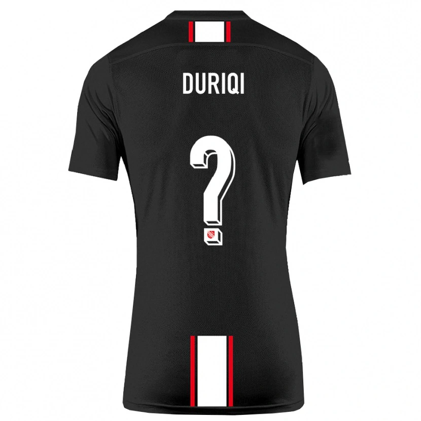 Danxen Damen Ledion Duriqi #0 Schwarz Weiß Auswärtstrikot Trikot 2025/26 T-Shirt Österreich