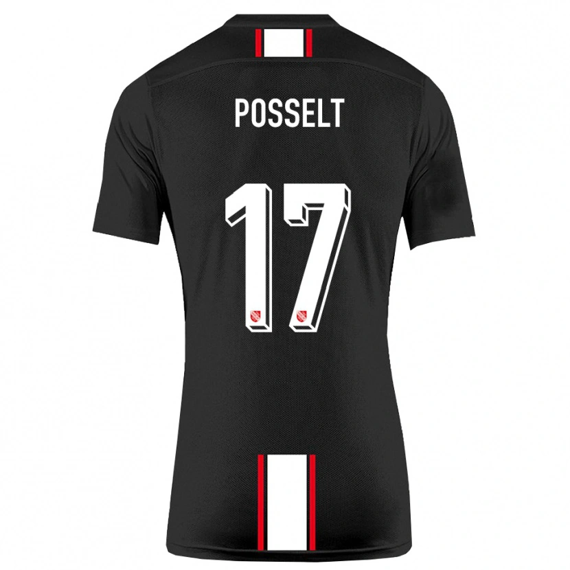 Danxen Damen John Posselt #17 Schwarz Weiß Auswärtstrikot Trikot 2025/26 T-Shirt Österreich