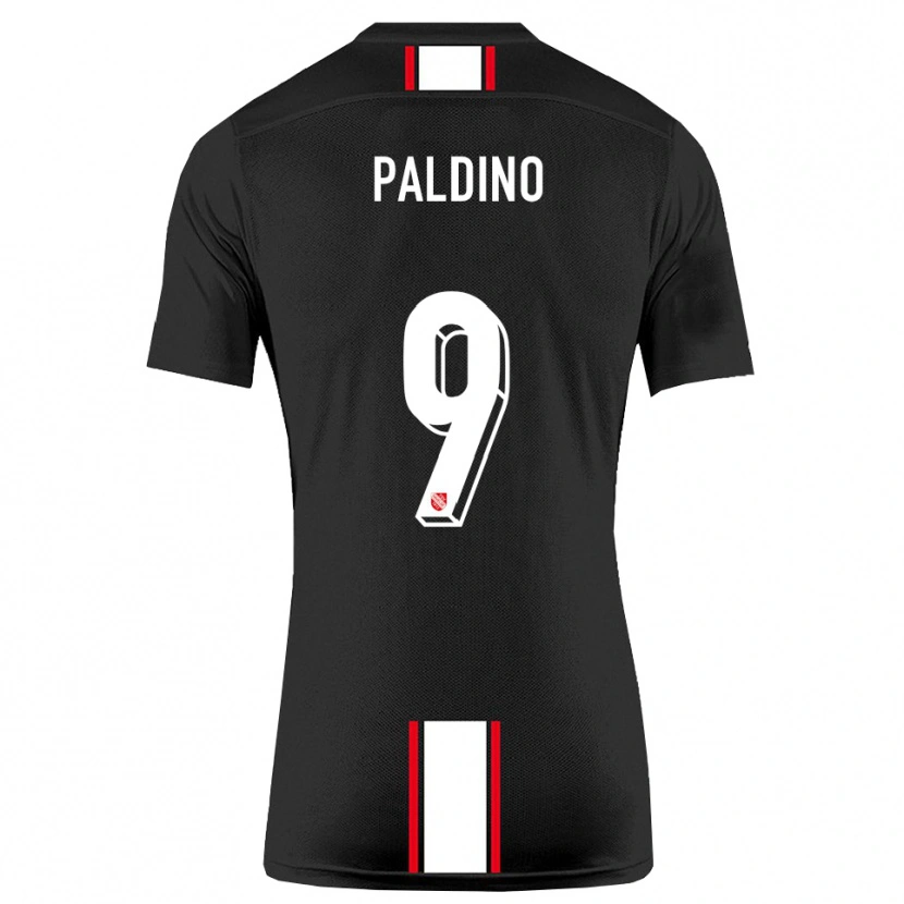 Danxen Damen Lorenzo Paldino #9 Schwarz Weiß Auswärtstrikot Trikot 2025/26 T-Shirt Österreich
