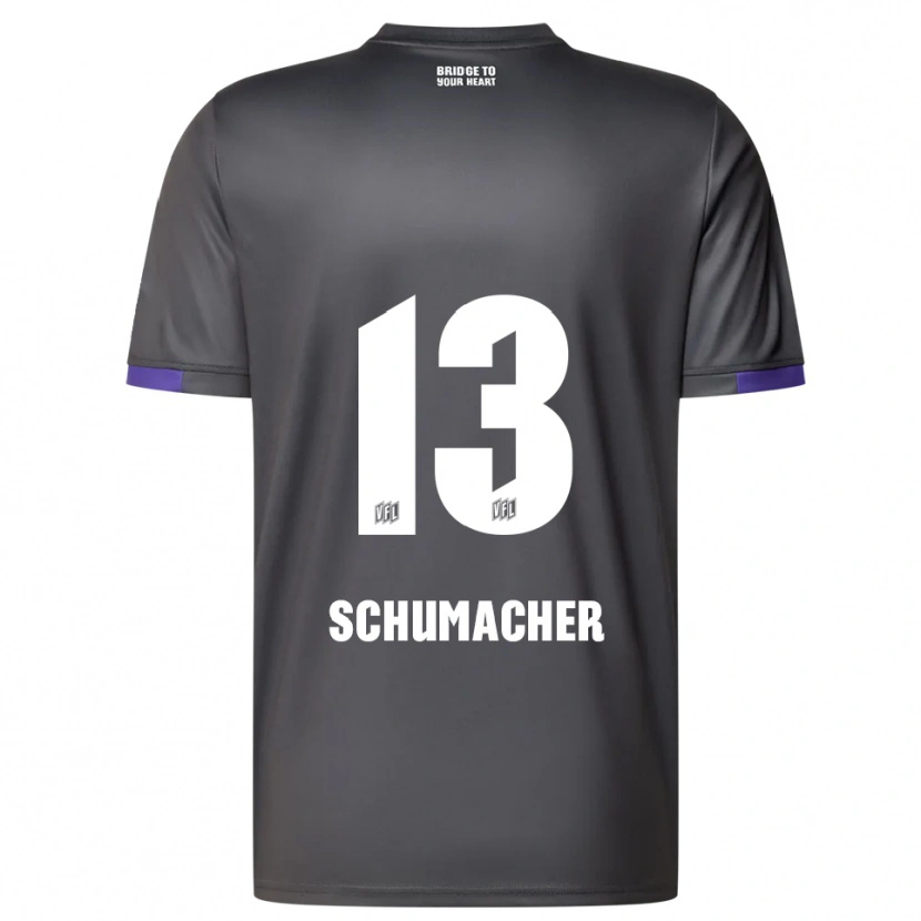 Danxen Damen Kevin Schumacher #13 Grau Lila Auswärtstrikot Trikot 2025/26 T-Shirt Österreich