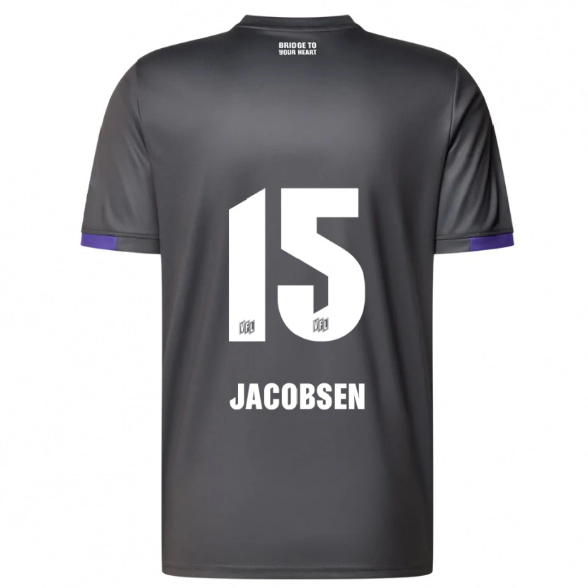 Danxen Damen Bjarke Jacobsen #15 Grau Lila Auswärtstrikot Trikot 2025/26 T-Shirt Österreich