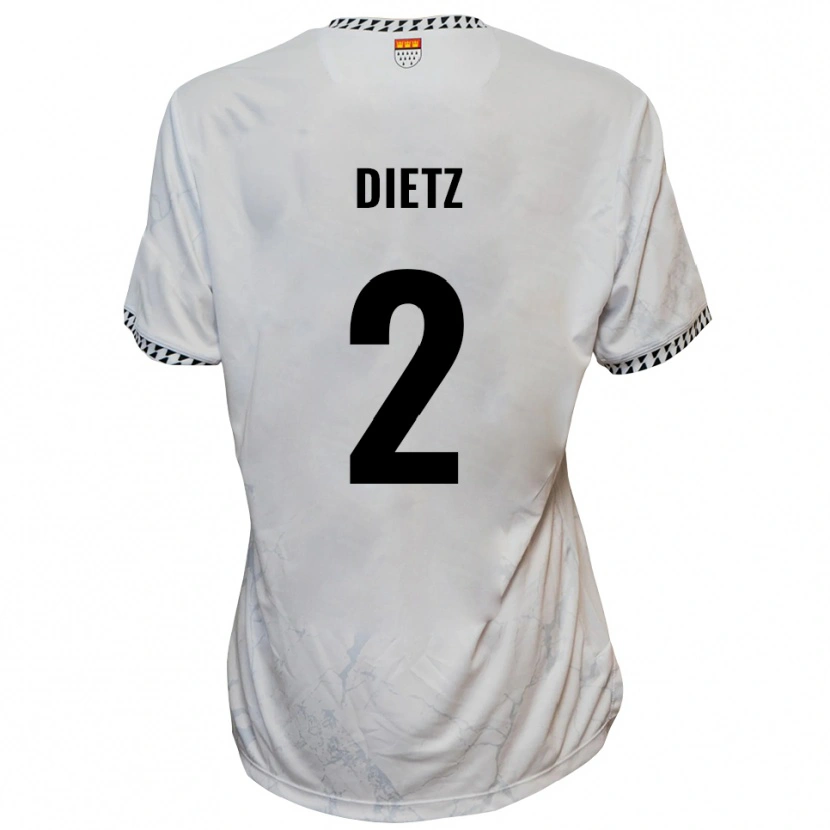 Danxen Damen Lars Dietz #2 Weiß Schwarz Auswärtstrikot Trikot 2025/26 T-Shirt Österreich