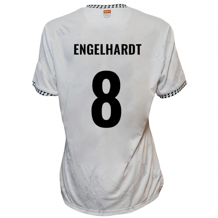 Danxen Damen Florian Engelhardt #8 Weiß Schwarz Auswärtstrikot Trikot 2025/26 T-Shirt Österreich