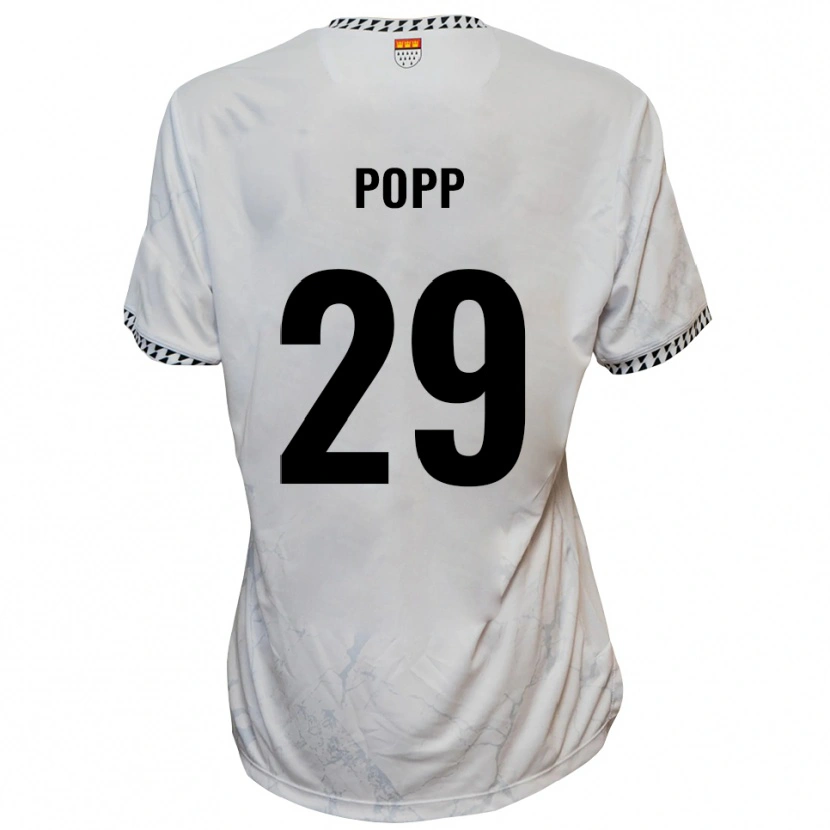 Danxen Damen Leander Popp #29 Weiß Schwarz Auswärtstrikot Trikot 2025/26 T-Shirt Österreich