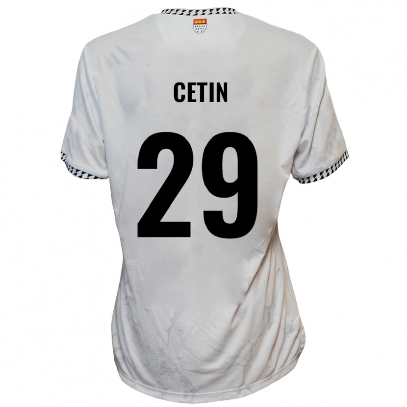 Danxen Damen Erkan Cetin #29 Weiß Schwarz Auswärtstrikot Trikot 2025/26 T-Shirt Österreich