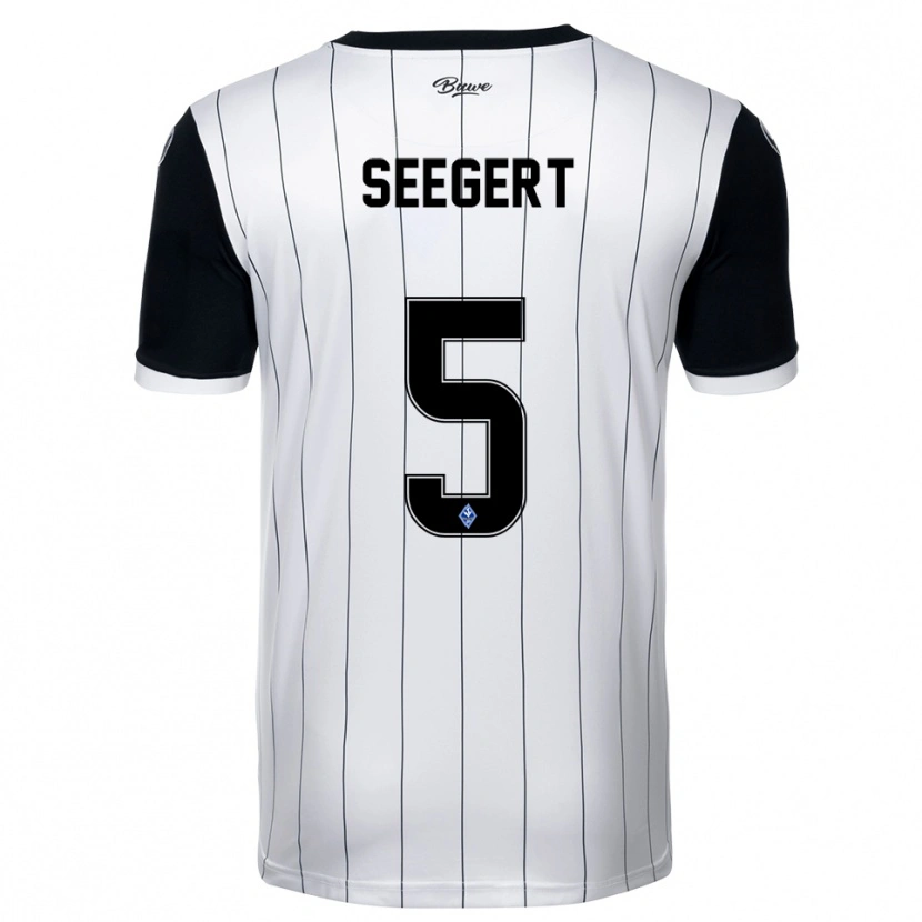 Danxen Damen Marcel Seegert #5 Weiß Schwarz Auswärtstrikot Trikot 2025/26 T-Shirt Österreich