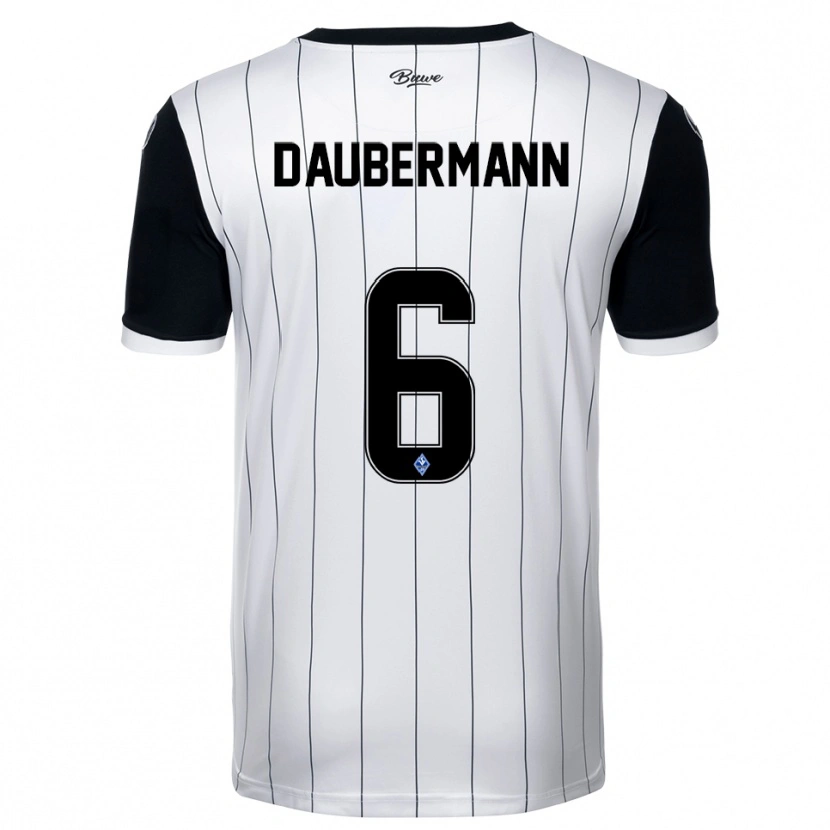 Danxen Damen Jonas Daubermann #6 Weiß Schwarz Auswärtstrikot Trikot 2025/26 T-Shirt Österreich