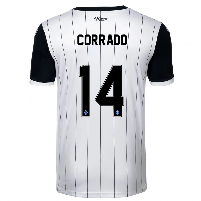 Danxen Damen Tiziano Corrado #14 Weiß Schwarz Auswärtstrikot Trikot 2025/26 T-Shirt Österreich