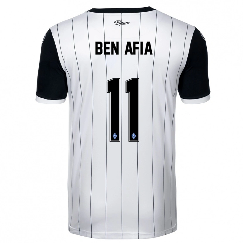 Danxen Damen Sofian Ben Afia #11 Weiß Schwarz Auswärtstrikot Trikot 2025/26 T-Shirt Österreich