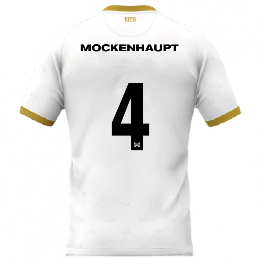 Danxen Damen Sascha Mockenhaupt #4 Weiß Gold Auswärtstrikot Trikot 2025/26 T-Shirt Österreich