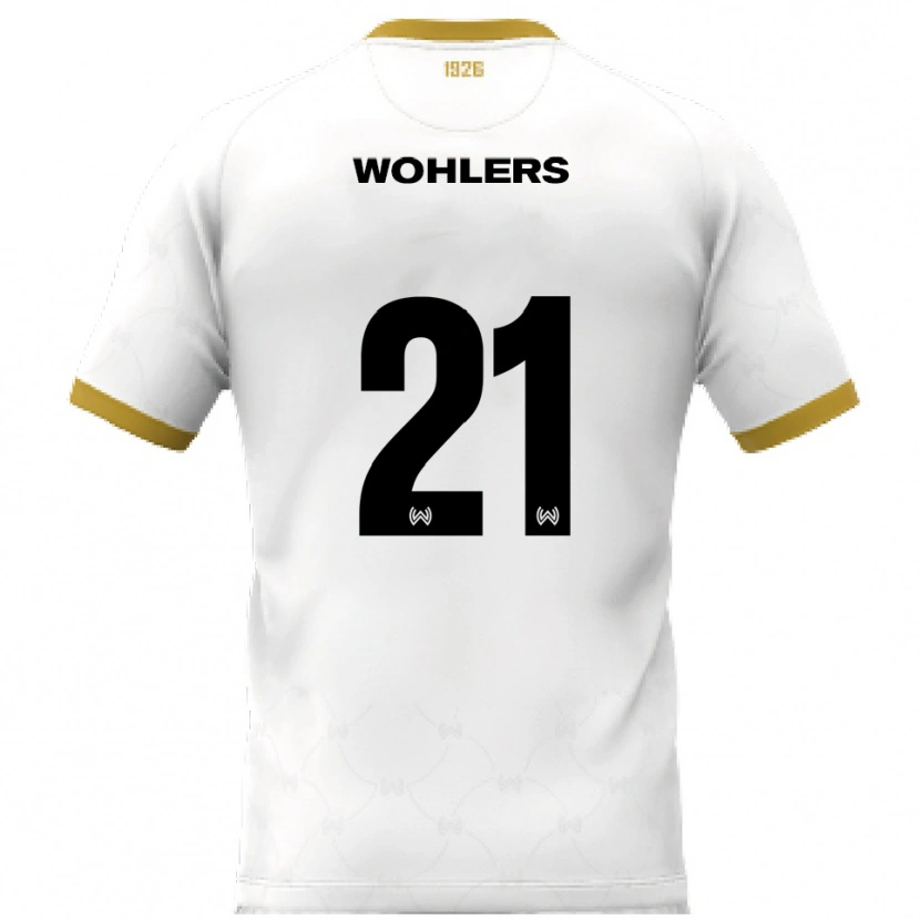 Danxen Damen Ole Wohlers #21 Weiß Gold Auswärtstrikot Trikot 2025/26 T-Shirt Österreich