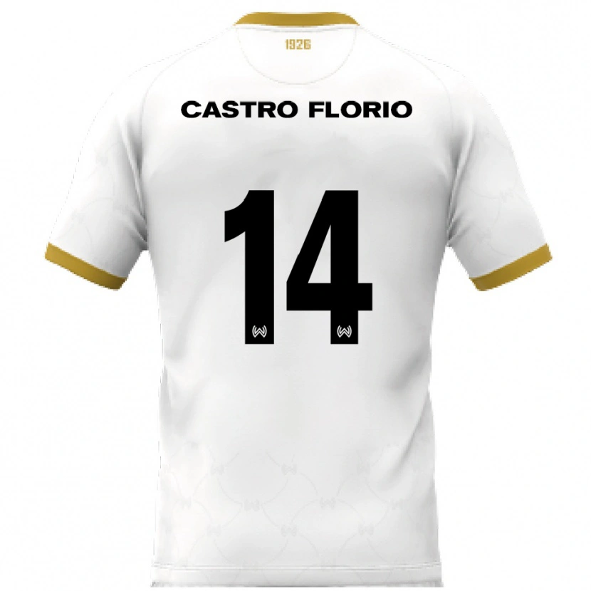 Danxen Damen Giancarlo Castro Florio #14 Weiß Gold Auswärtstrikot Trikot 2025/26 T-Shirt Österreich