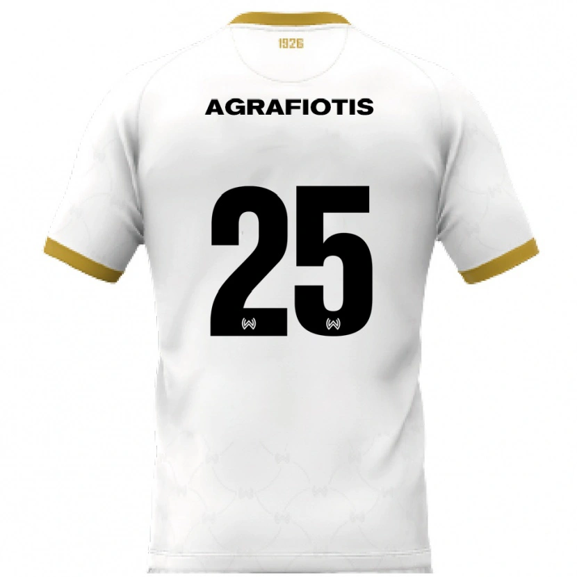 Danxen Damen Nikolas Agrafiotis #25 Weiß Gold Auswärtstrikot Trikot 2025/26 T-Shirt Österreich