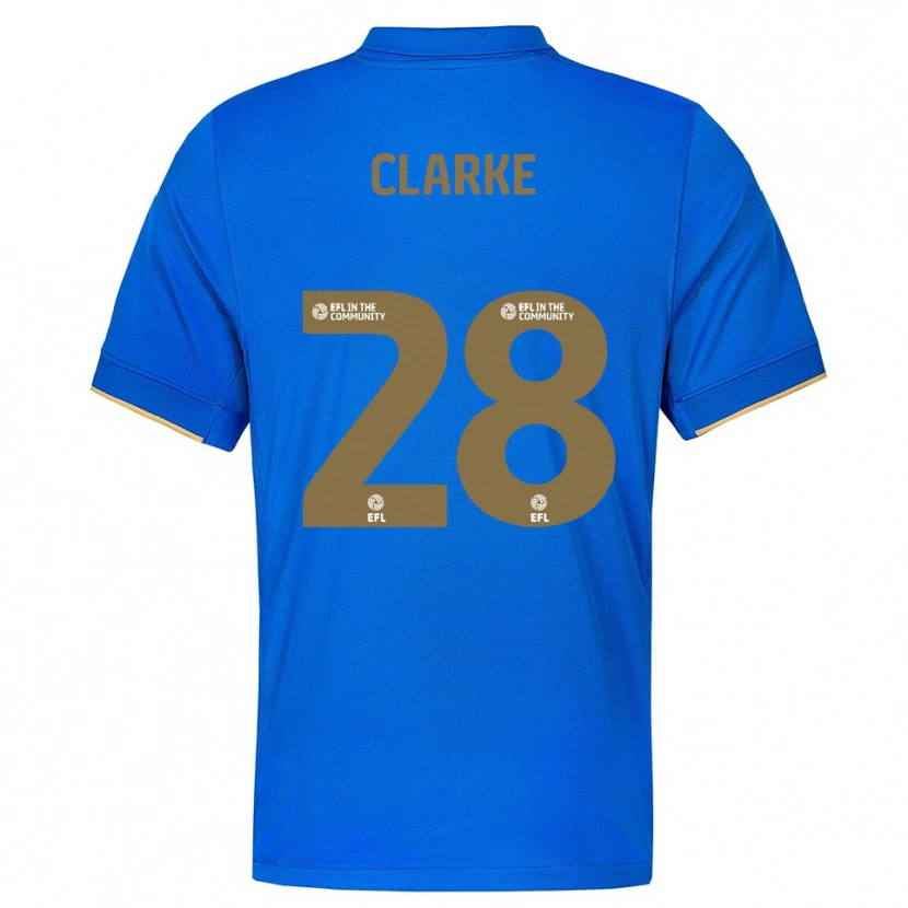 Danxen Kinder Charlotte Clarke #28 Blau Gold Heimtrikot Trikot 2025/26 T-Shirt Österreich