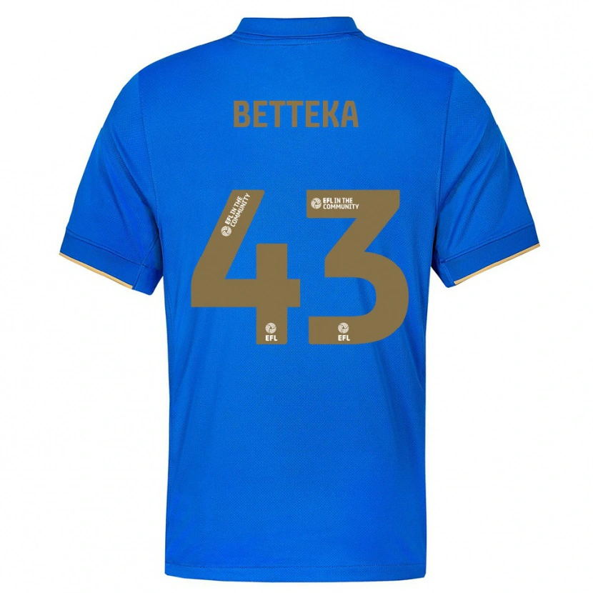 Danxen Kinder Zaid Betteka #43 Blau Gold Heimtrikot Trikot 2025/26 T-Shirt Österreich