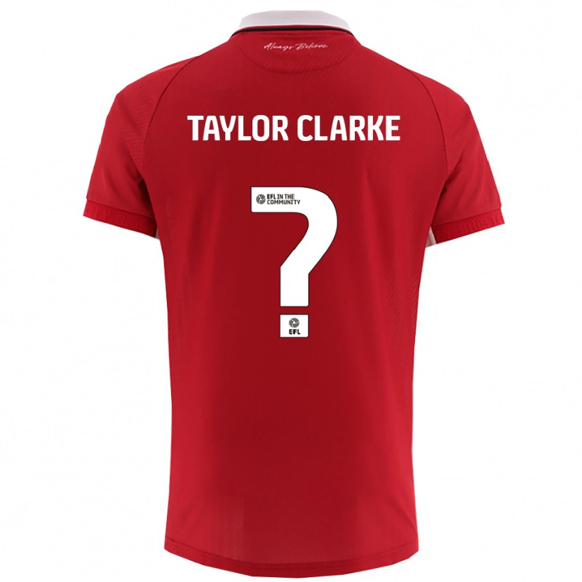 Danxen Kinder Omar Taylor-Clarke #0 Rot Weiß Heimtrikot Trikot 2025/26 T-Shirt Österreich