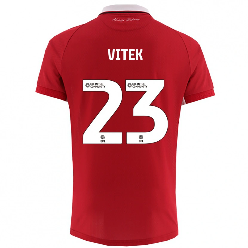 Danxen Kinder Radek Vítek #23 Rot Weiß Heimtrikot Trikot 2025/26 T-Shirt Österreich